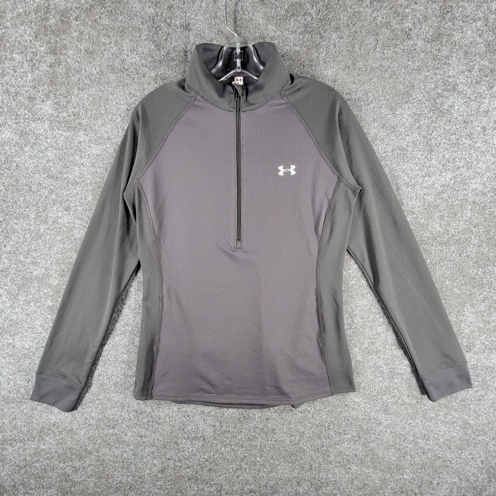 Under Armour UA Tech Half Zip Shirt Womens M Gray Activewear‎ Loose Fit Outdoor
